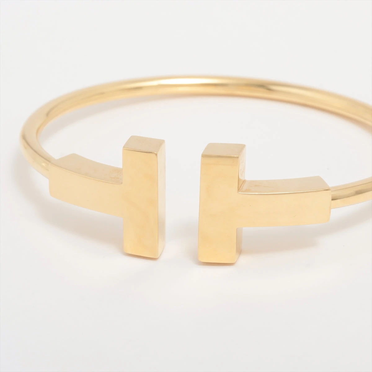TiffanyティファニーT ワイヤーブレスレット 750 k18 PG TIFFANY&Co. 美品 Tiffany＆Co ティファニー Tワイヤー