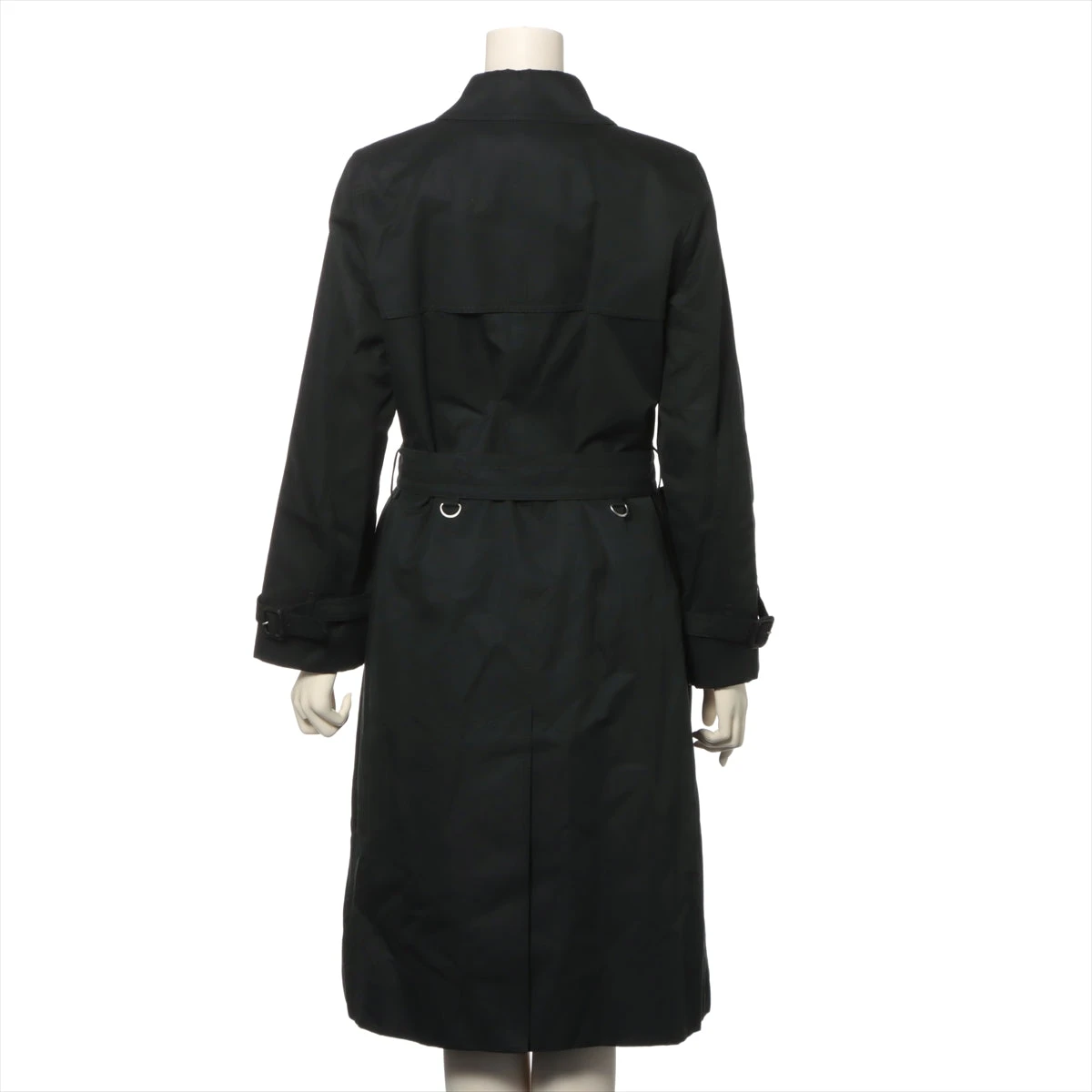 アクアスキュータム コットン トレンチコート 6F レディース ブラック