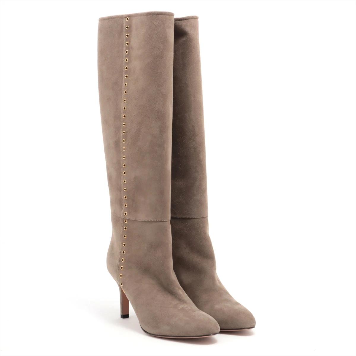 リリー　ペリーコ　スエードロングブーツ ペリーコ スエードレザー ロングブーツ 38 レディース ベージュ