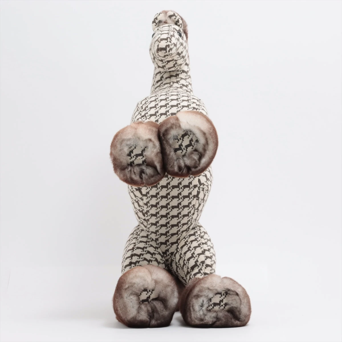 エルメス ぬいぐるみ コットン グレー×ホワイト エルミー