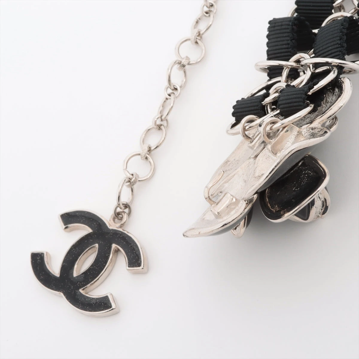 CHANEL カメリア　チェーンベルト　ブラック CHANEL カメリア チェーンベルト ブラック