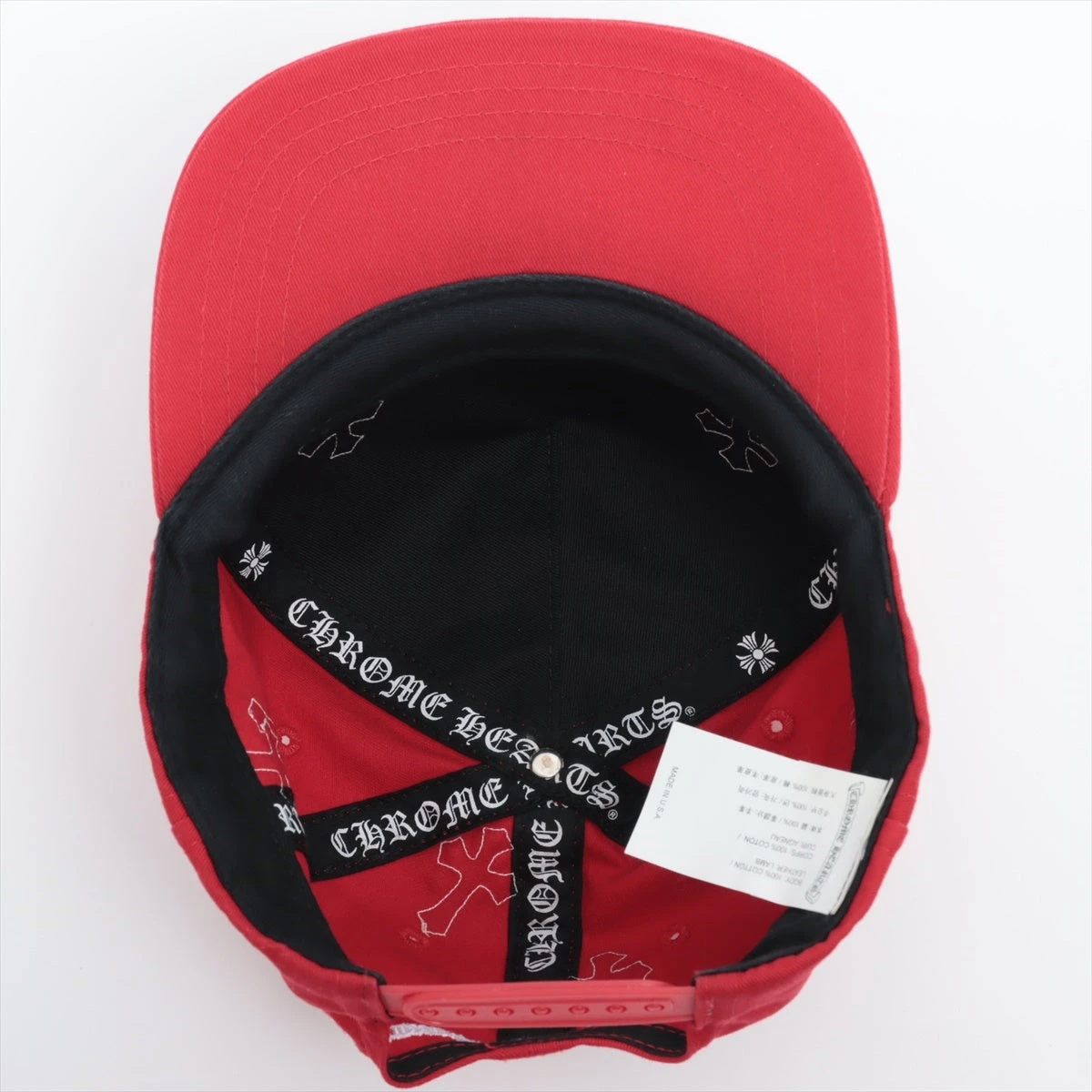 【新品未使用】クロムハーツ クロスパッチ ベースボール ハット キャップ 赤 クロムハーツ クロス パッチ ベースボール ハット 赤 帽子