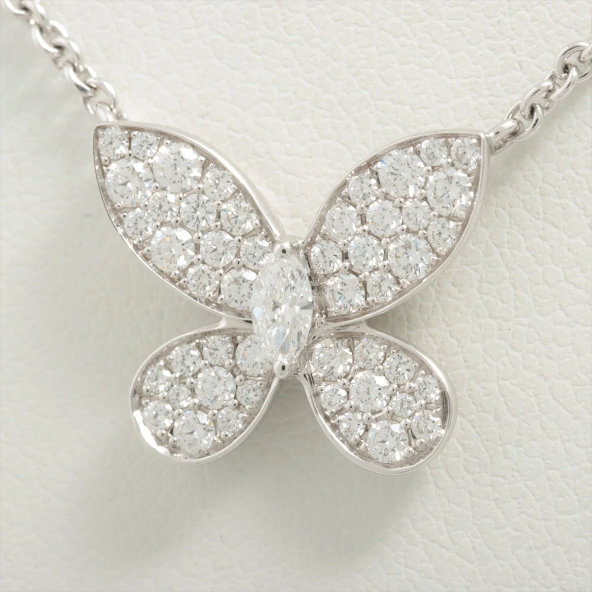 c541 美品ティファニー1989 バタフライダイヤネックレス750