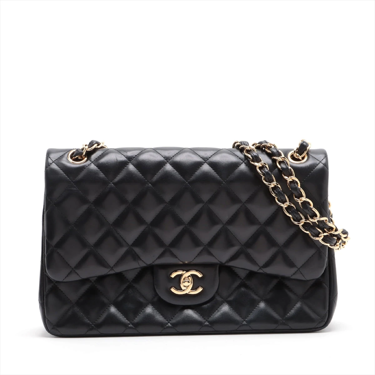シャネル CHANEL ダブルチェーン デカマトラッセ ブラック CHANEL（シャネル） デカマトラッセ 30 チェーンショルダー ダブル