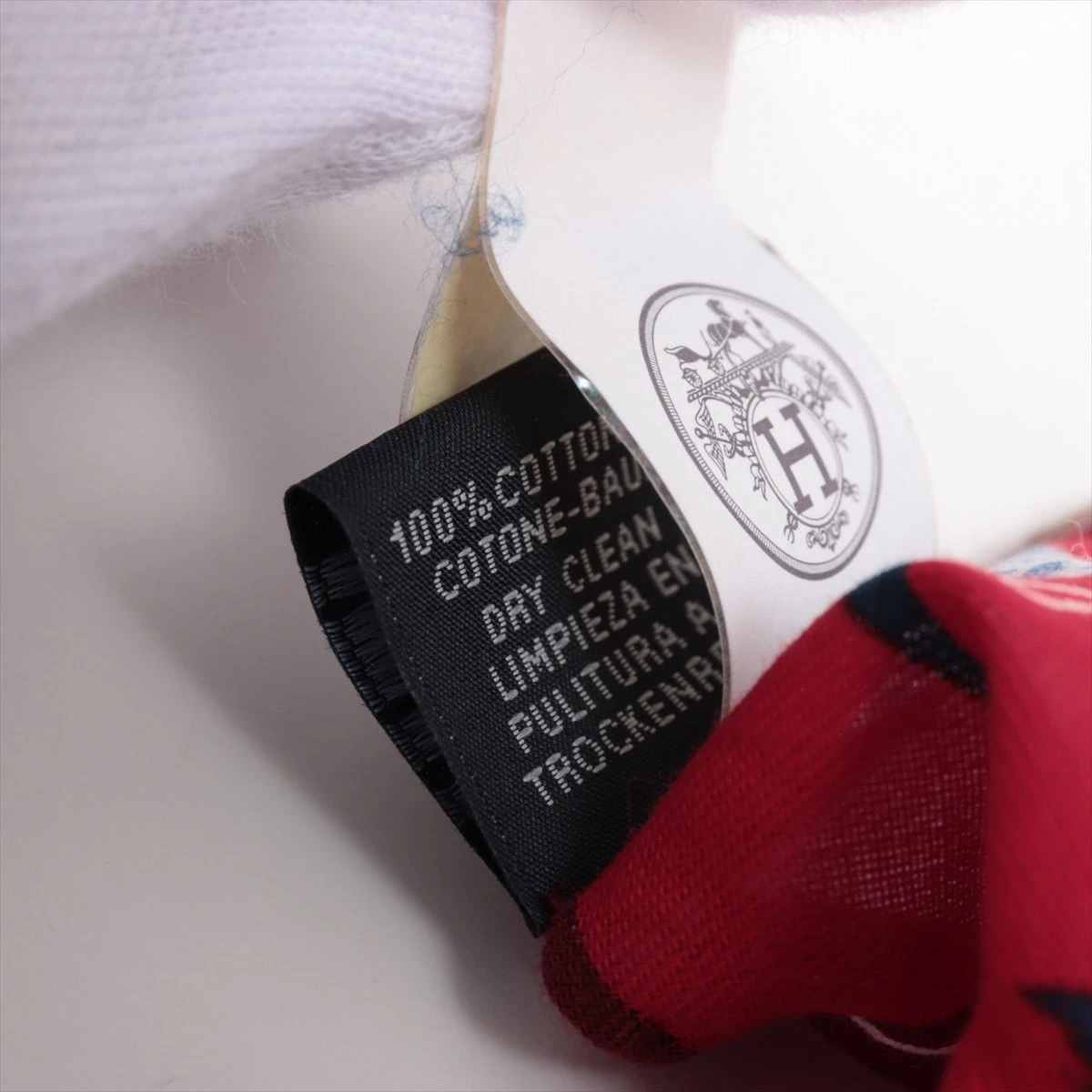 エルメス ロザンジュ ストール コットン レッド AG021187｜中古