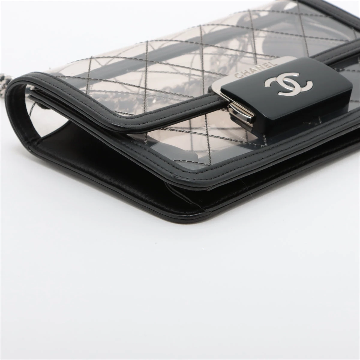 シャネル CHANEL ビニール マトラッセ クリア チェーン