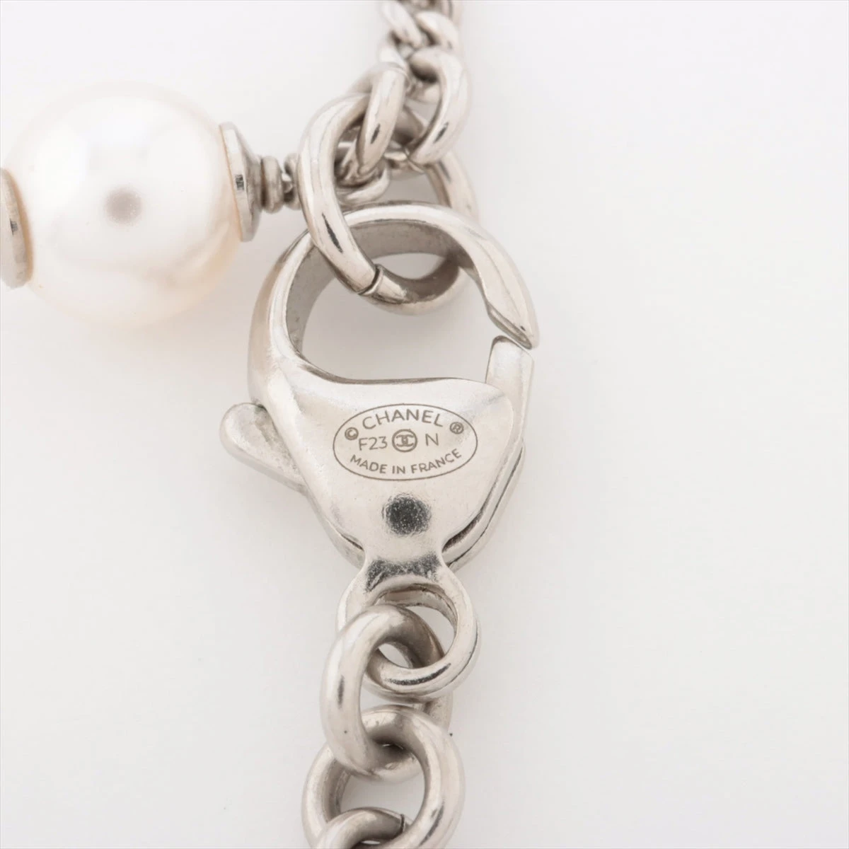 シャネル ココマーク ハート F23N ネックレス GP×ラインストーン