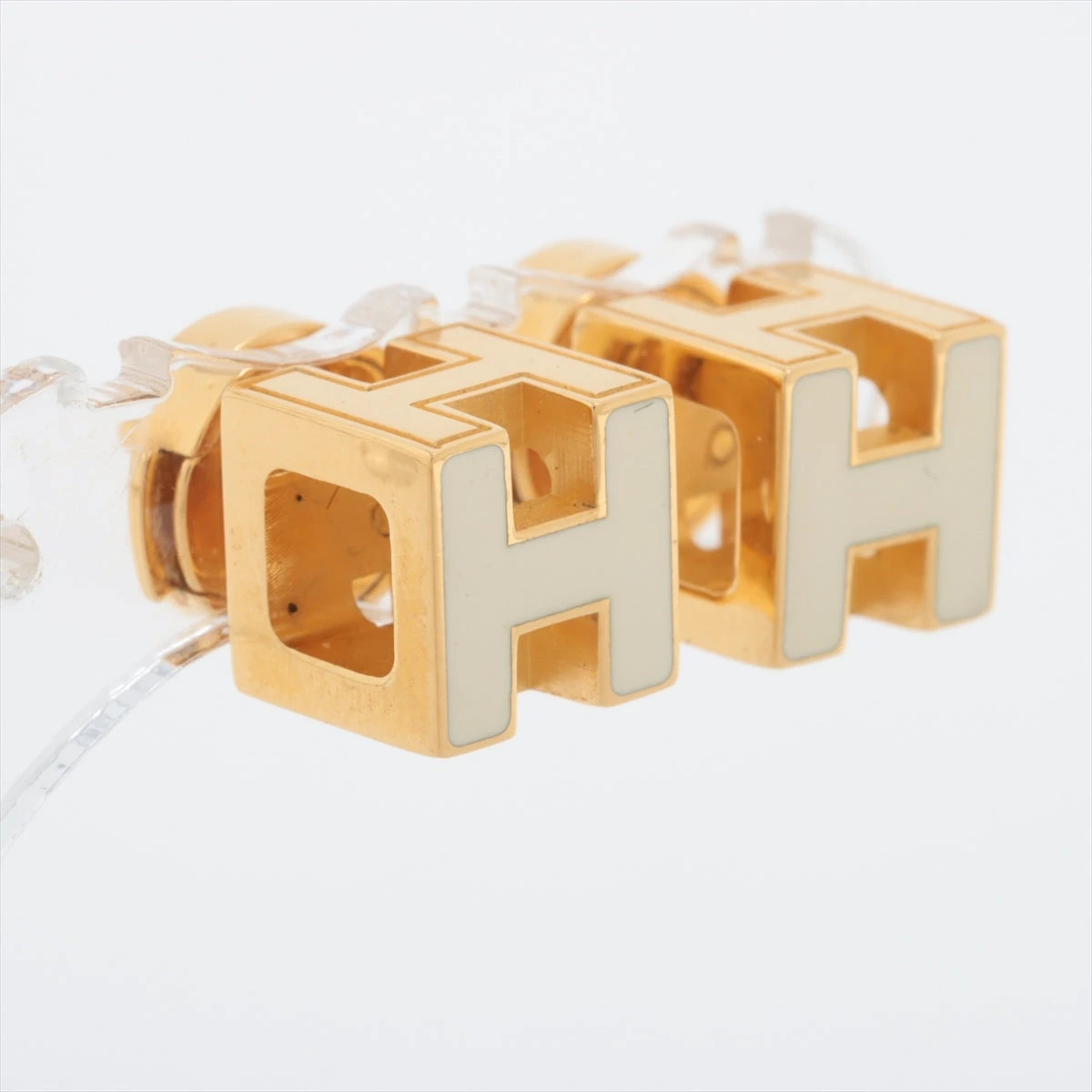エルメス Hキューブネックレス カージュドアッシュ ピアス(両耳