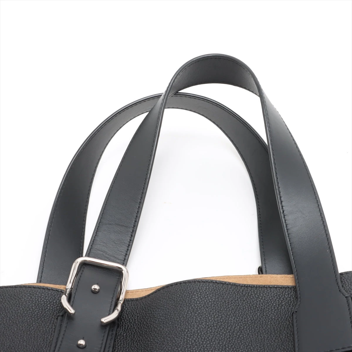ロエベ バックル レザー トートバッグ ブラック AP046766｜中古 