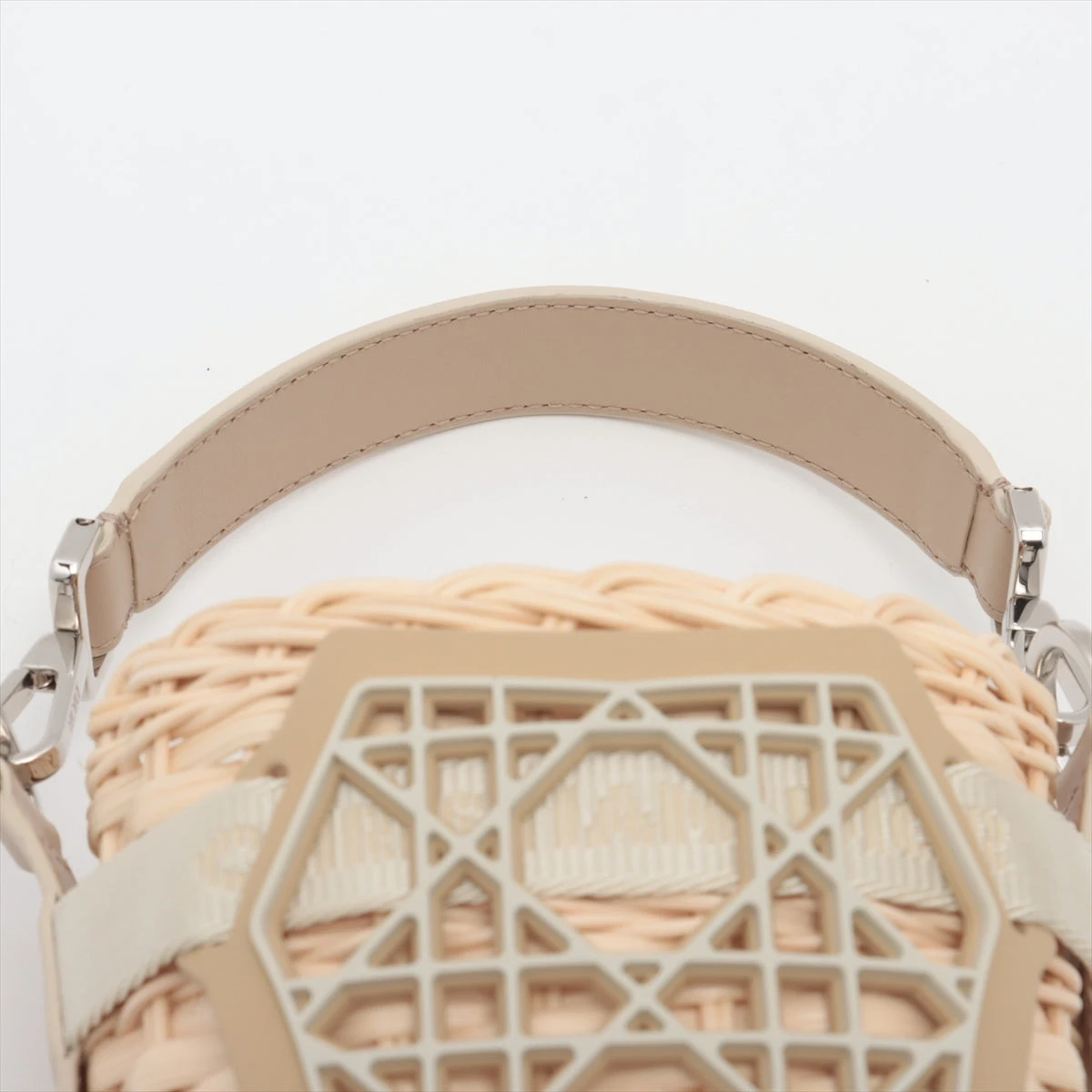 クリスチャンディオール サハラ バスケットバッグ ラタン×レザー カゴ