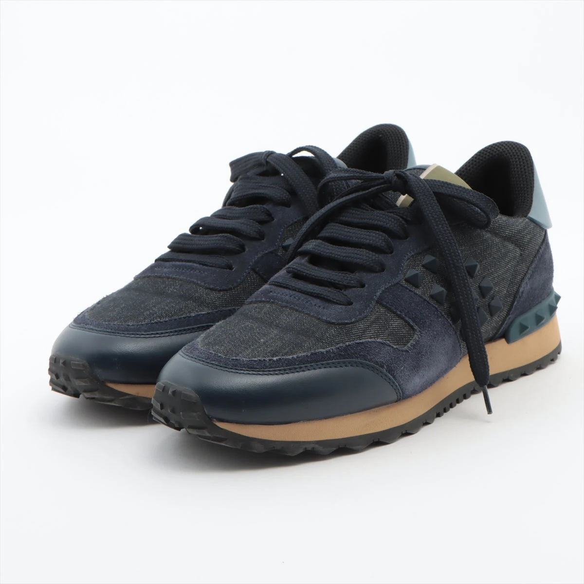 Valentino 黒 レザー ロックスタッズ パンプス 38 Valentino 黒 レザー