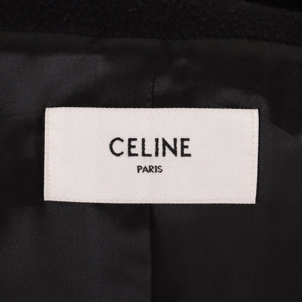 セリーヌ オム ウール ブルゾン メンズ ブラック CELINE PARISパッチ