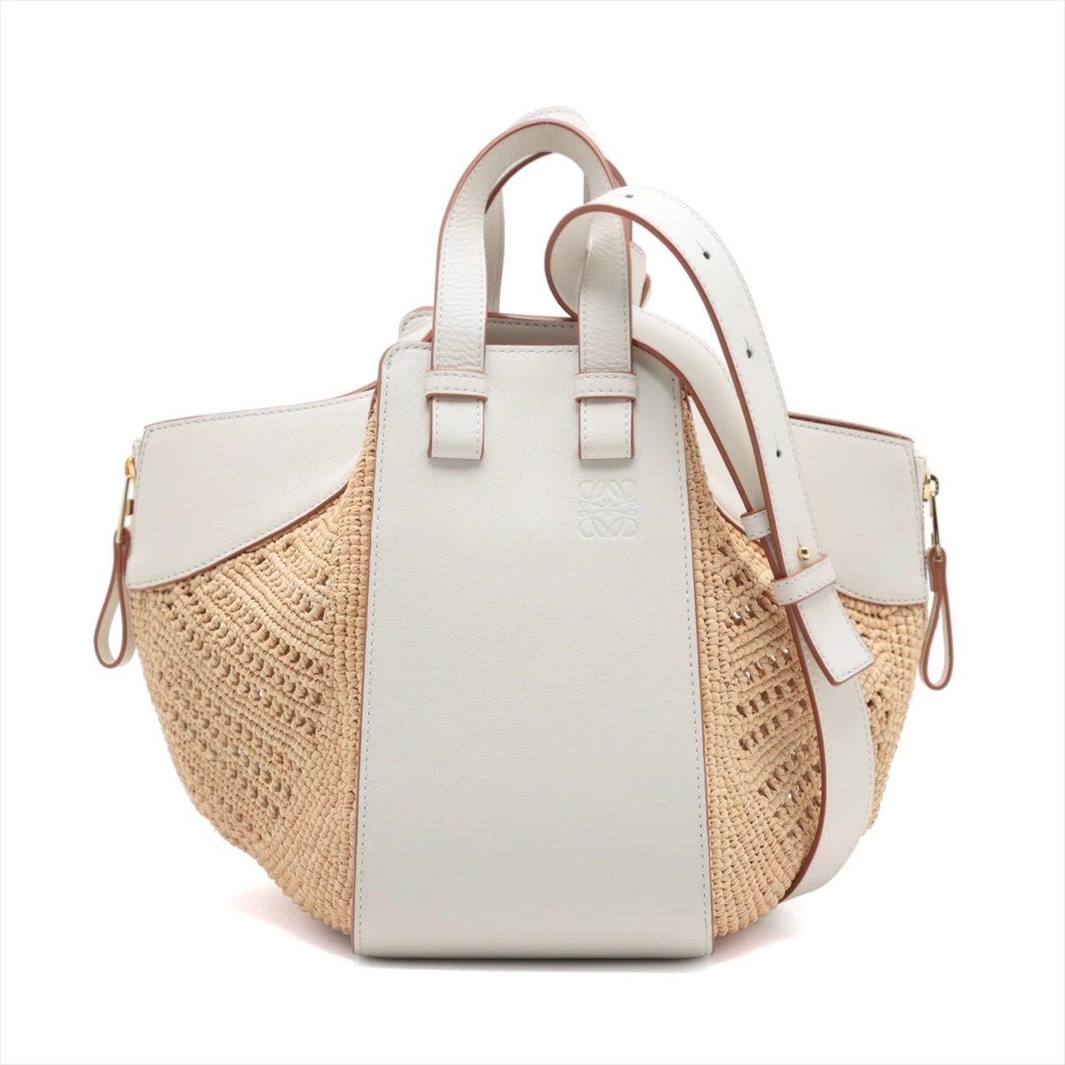 ロエベ ハンモック 2way ショルダーバッグ ホワイト アイボリー