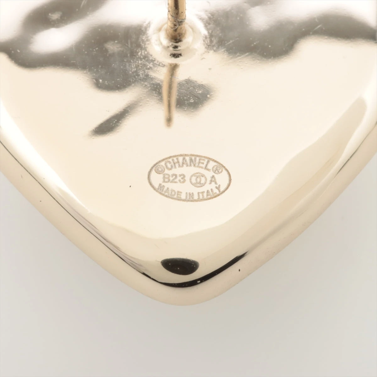 シャネル ココマーク ハート B23A イヤリング(両耳用) GP×フェイク 