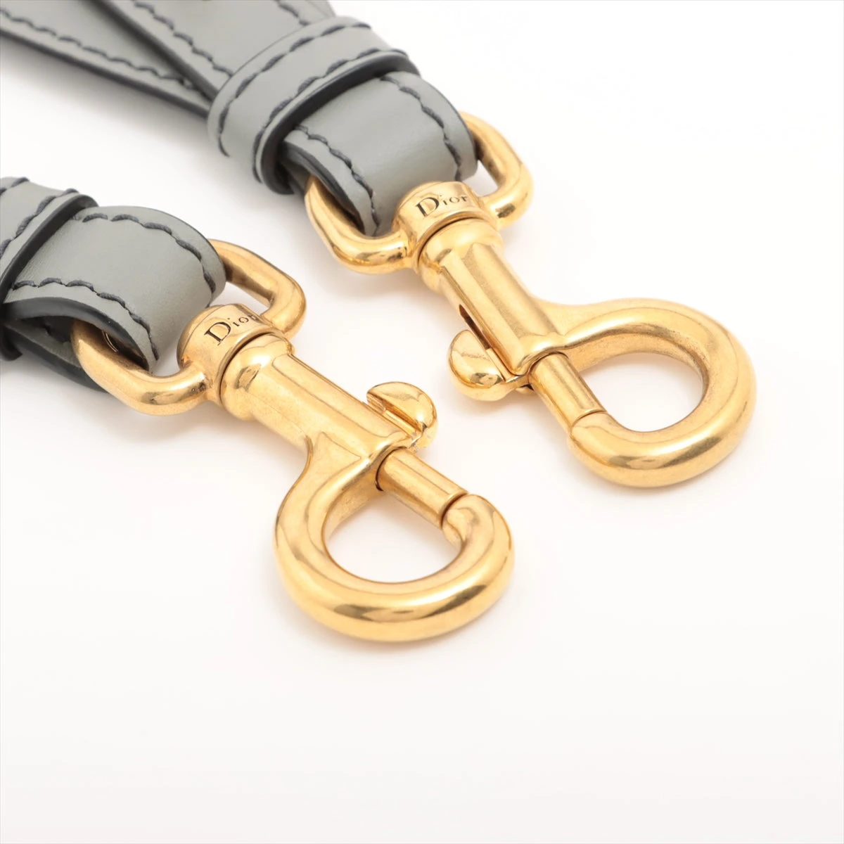 ディオール ショルダーストラップ キャンバス×レザー ブルー