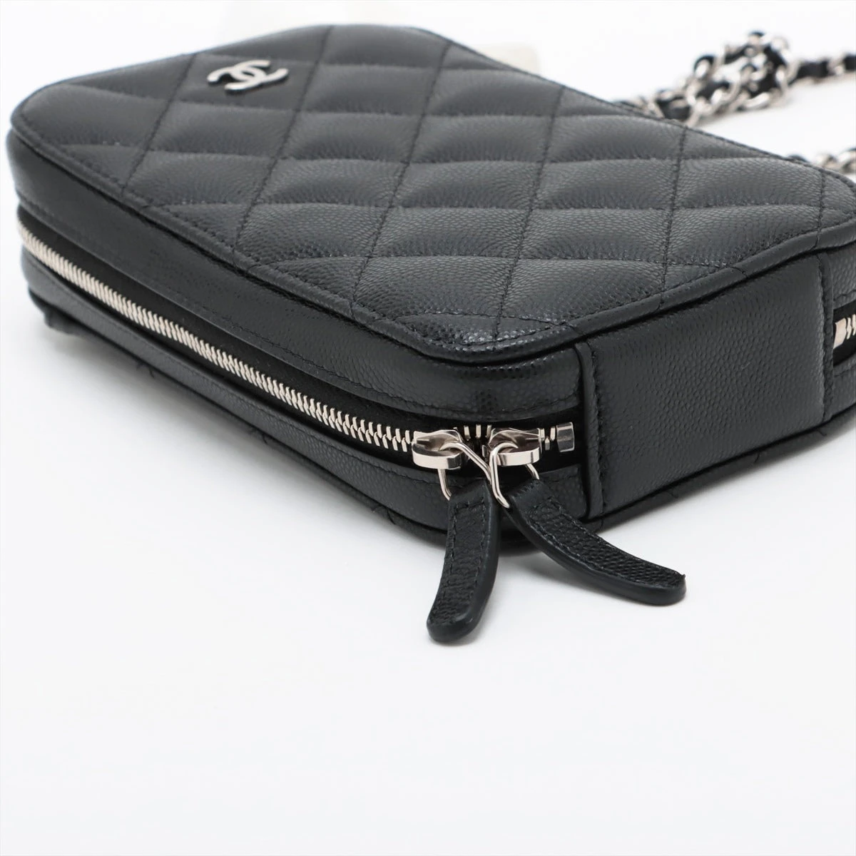 25AW スマホ入る♪ CHANEL フォンショルダー キャビア バック シャネル CHANEL スマートフォン ホルダー スマホ