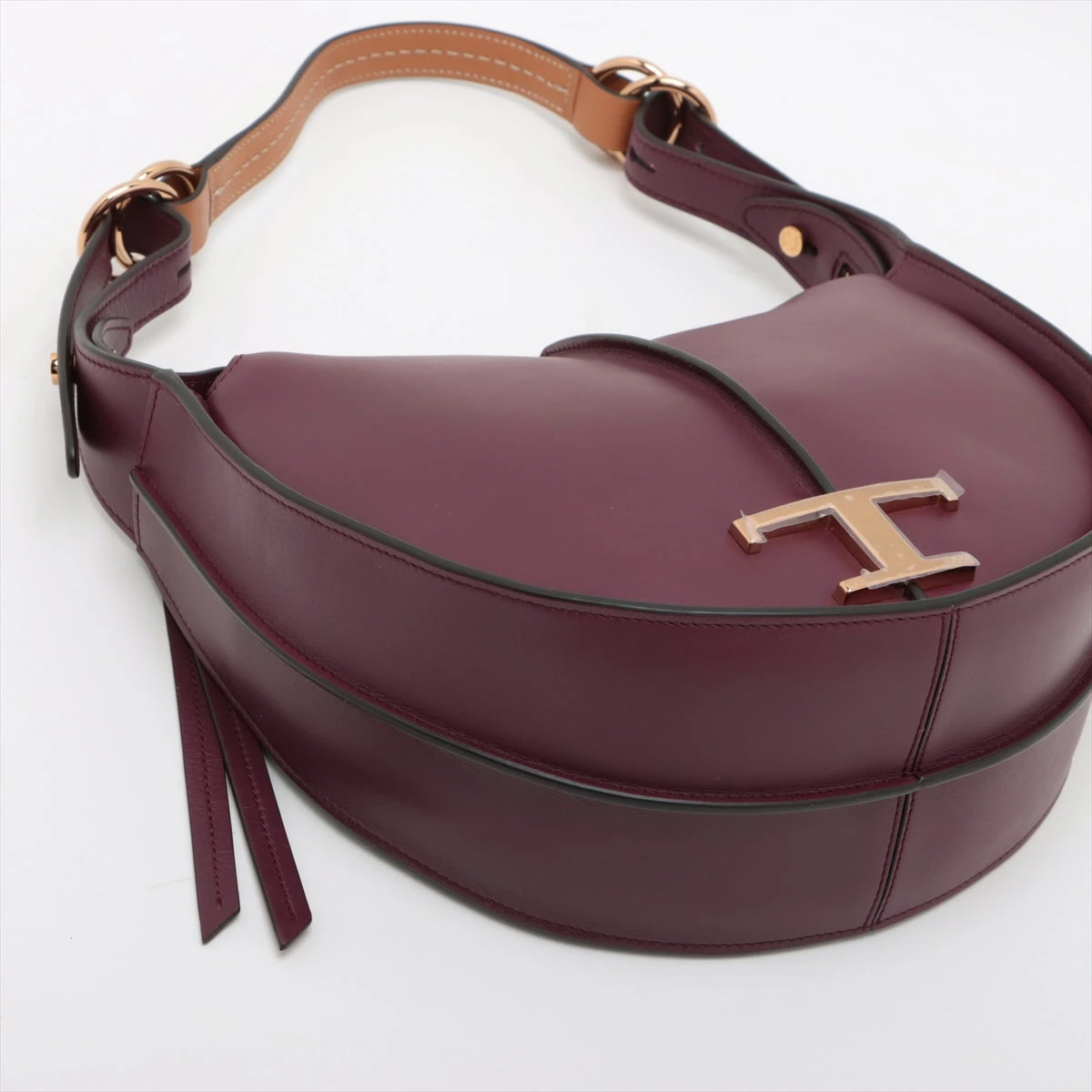 トッズ T タイムレス レザー ショルダーバッグ パープル