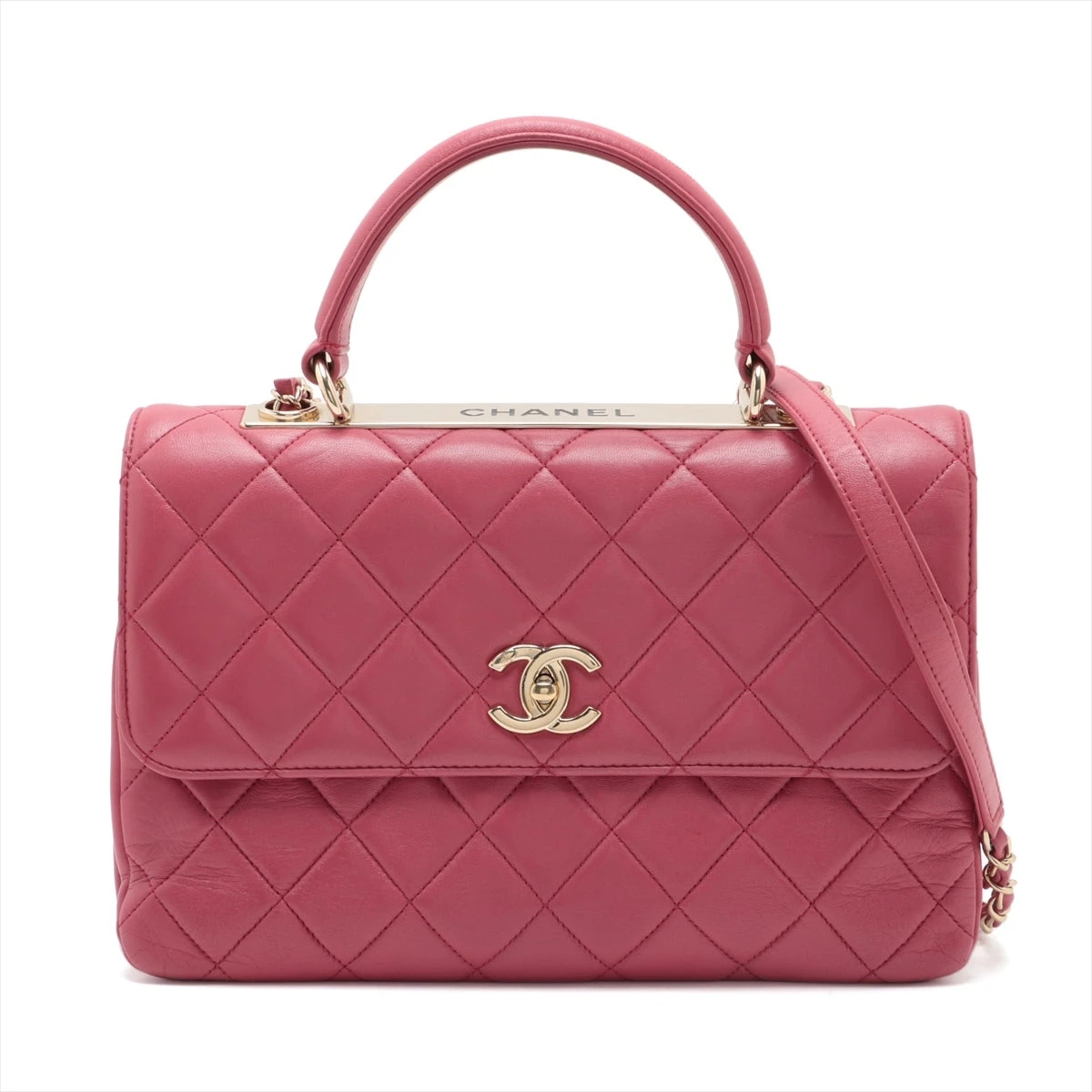 【リユース】CHANEL 2WAYバッグ ココハンドルマトラッセ シャネル ココハンドル ラムスキン 2WAYハンドバッグ デカ