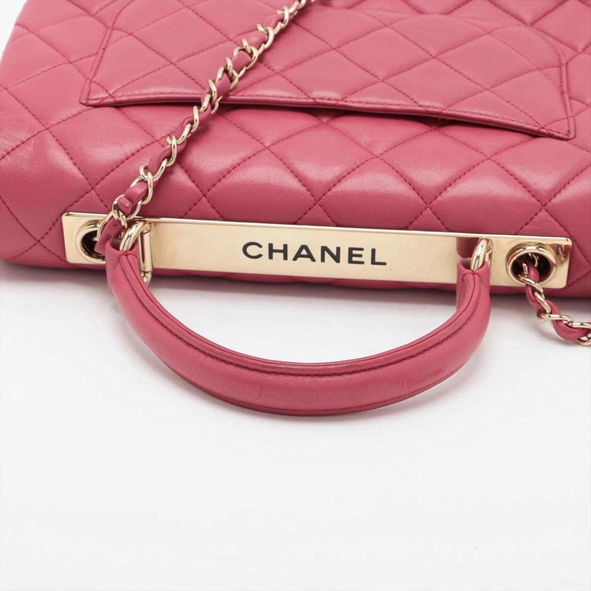 シャネル ココハンドル ラムスキン 2WAYハンドバッグ デカマトラッセ