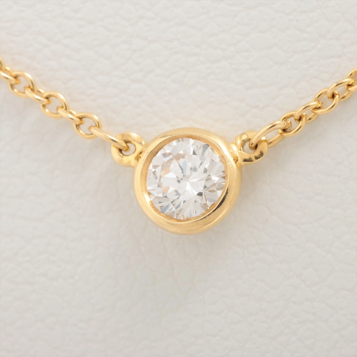 ティファニー バイザヤードネックレス AU750 ペンダント YG TIFFANY&Co. ティファニー バイザヤード ペアシェイプ