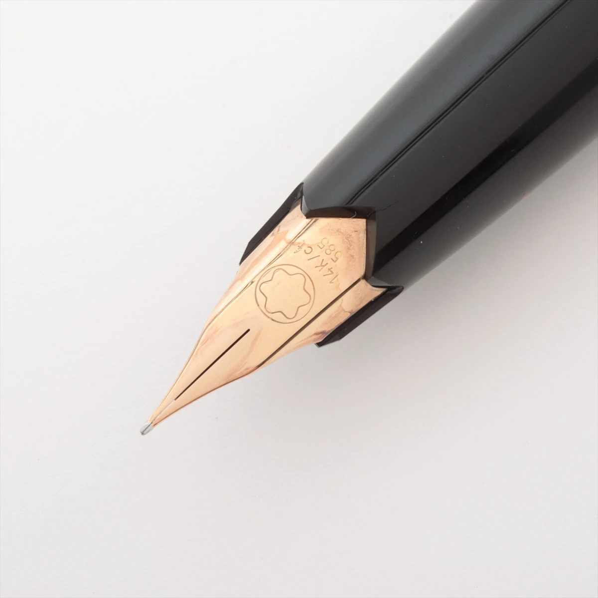 MONTBLANC　CLASSIC　万年筆　14K/CT 585　インク モンブラン 万年筆 GP×レジン ブラック×ゴールド ペン先14K/ct