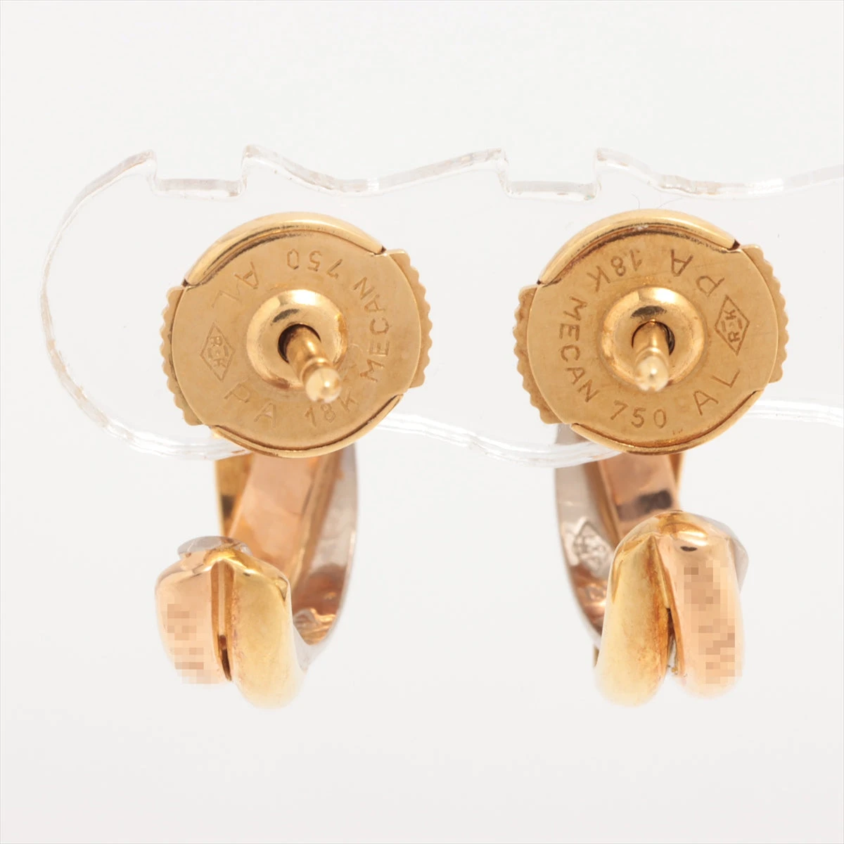 カルティエ トリニティ ピアス 750(YG×PG×WG) 4.6g A2480349｜中古