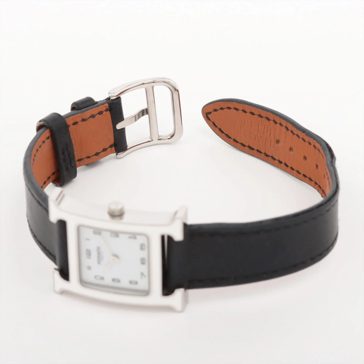 エルメス Hウォッチ HH1.220 SS×革 QZ 白文字盤 A2375918｜中古