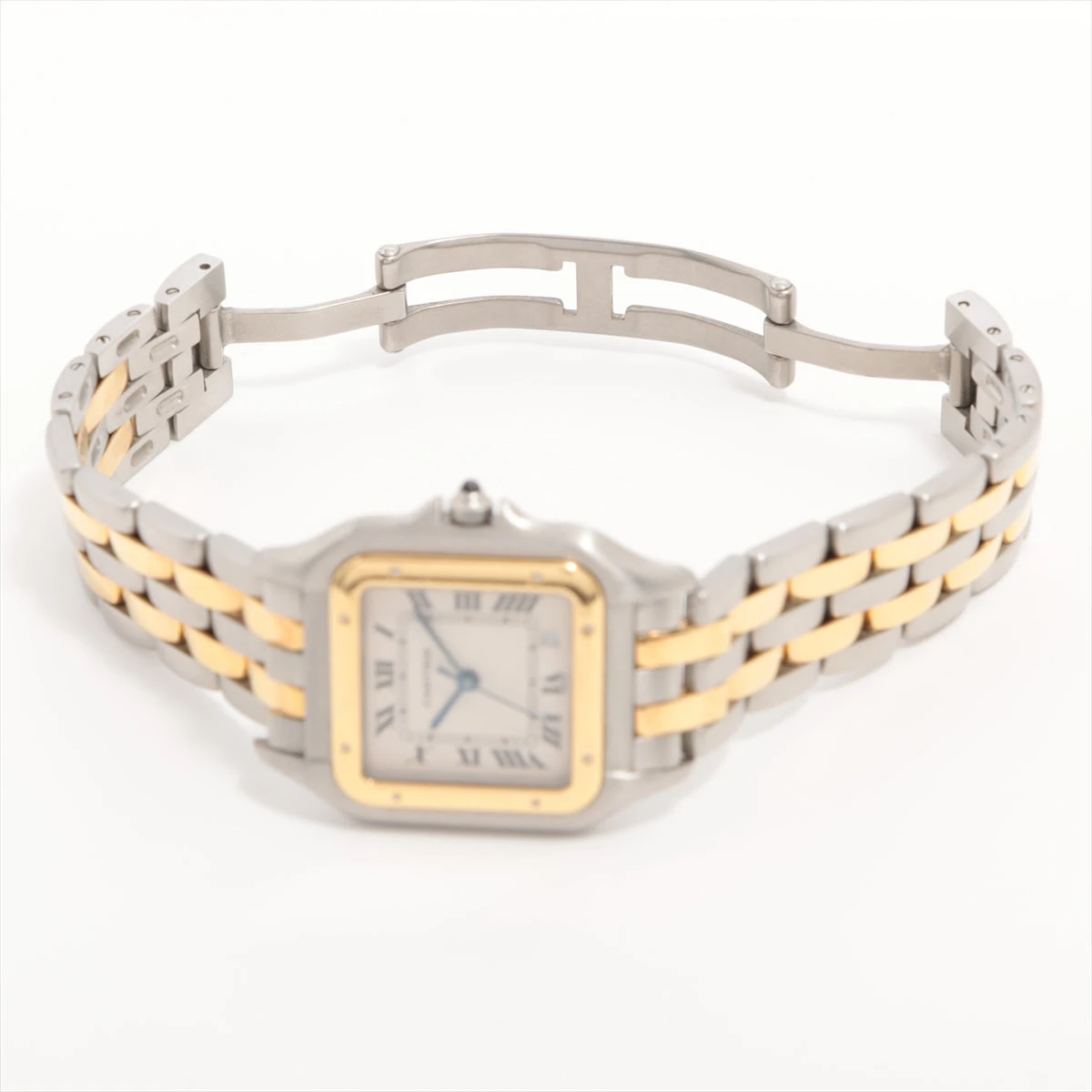 カルティエ パンテールMM W25028B6 SS×YG QZ アイボリー文字盤 あまり