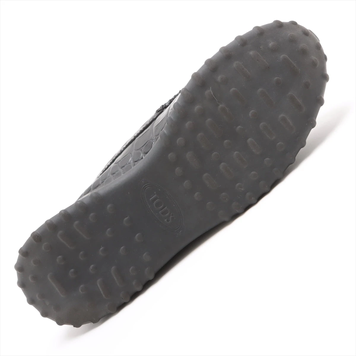 美品✨トッズ アルベールエルバス クロコ 厚底ローファー レザーシューズ 黒 良品】トッズ×アルベールエルバス レザー ローファー ブラック