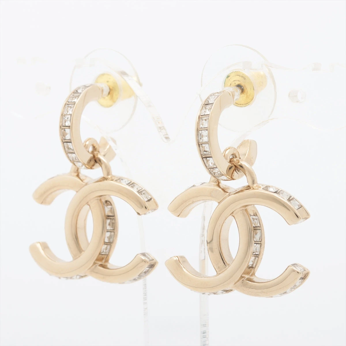 CHANEL ピアス ココマーク ラインストーン GP ゴールド B23B シャネル ココマーク B23B ピアス(両耳用) GP×ラインストーン