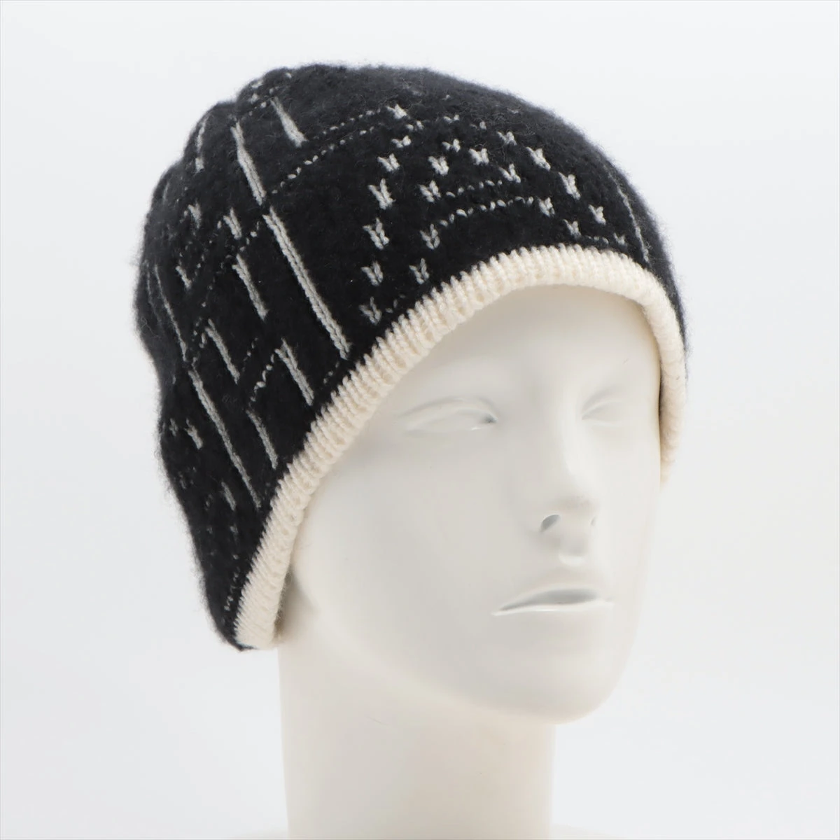 シャネル ニットキャップ カシミヤ×ウール ブラック A2456710｜中古