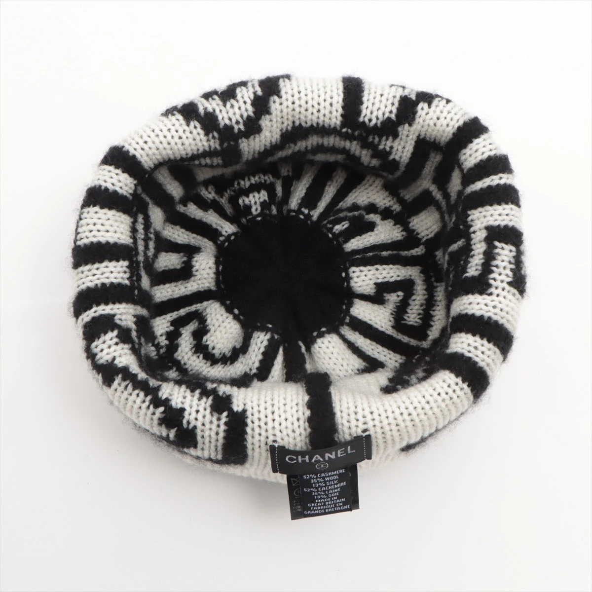 シャネル ニットキャップ カシミヤ×ウール ブラック A2456710｜中古