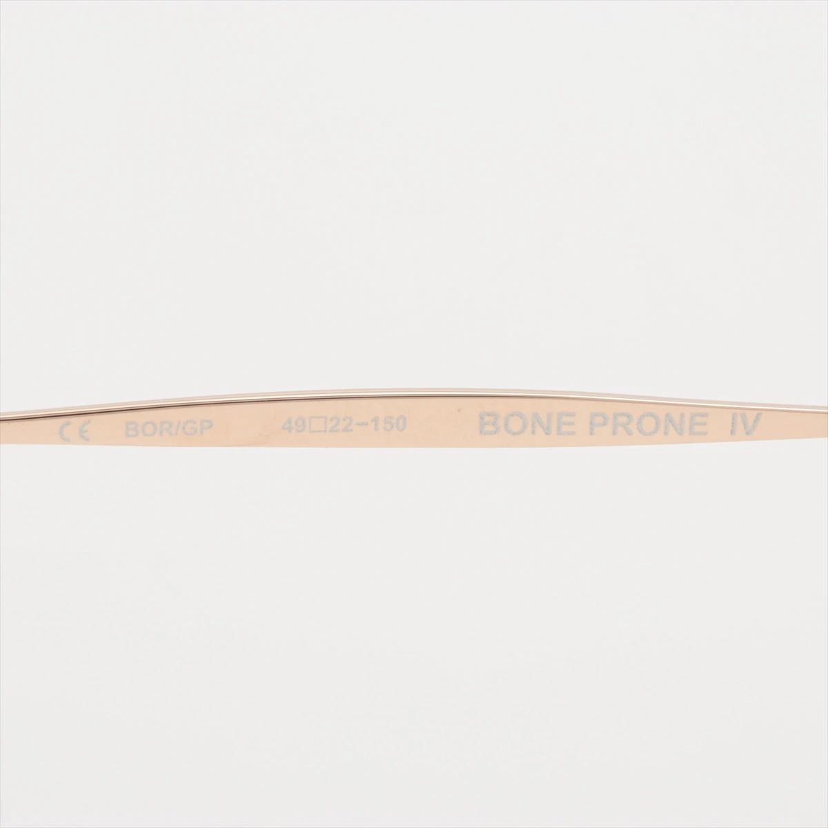 クロムハーツ メガネ 表記なし 49□22-150 レッド×ゴールド BONE PRONE 
