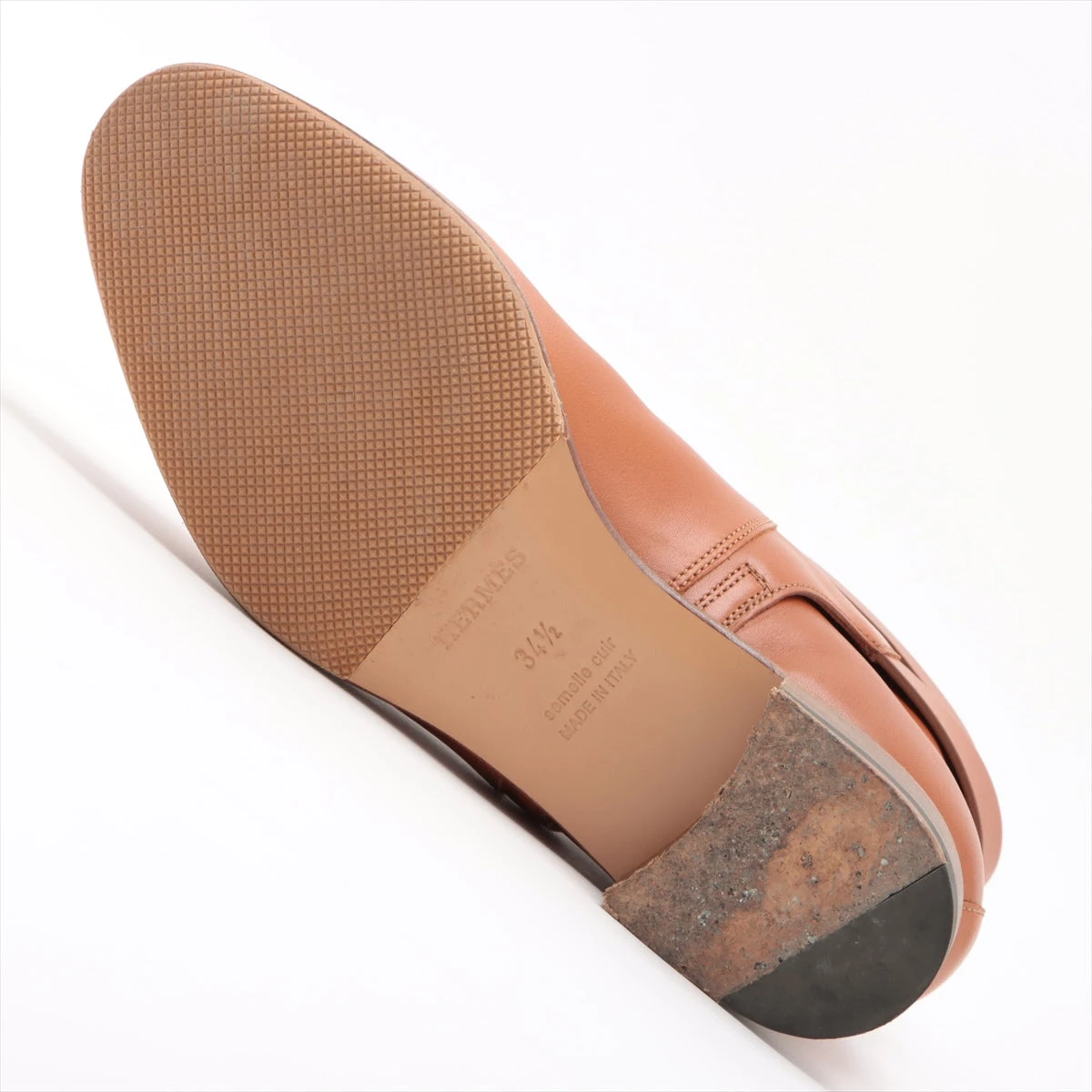 エルメス ネオ レザー ショートブーツ 34 1/2 レディース