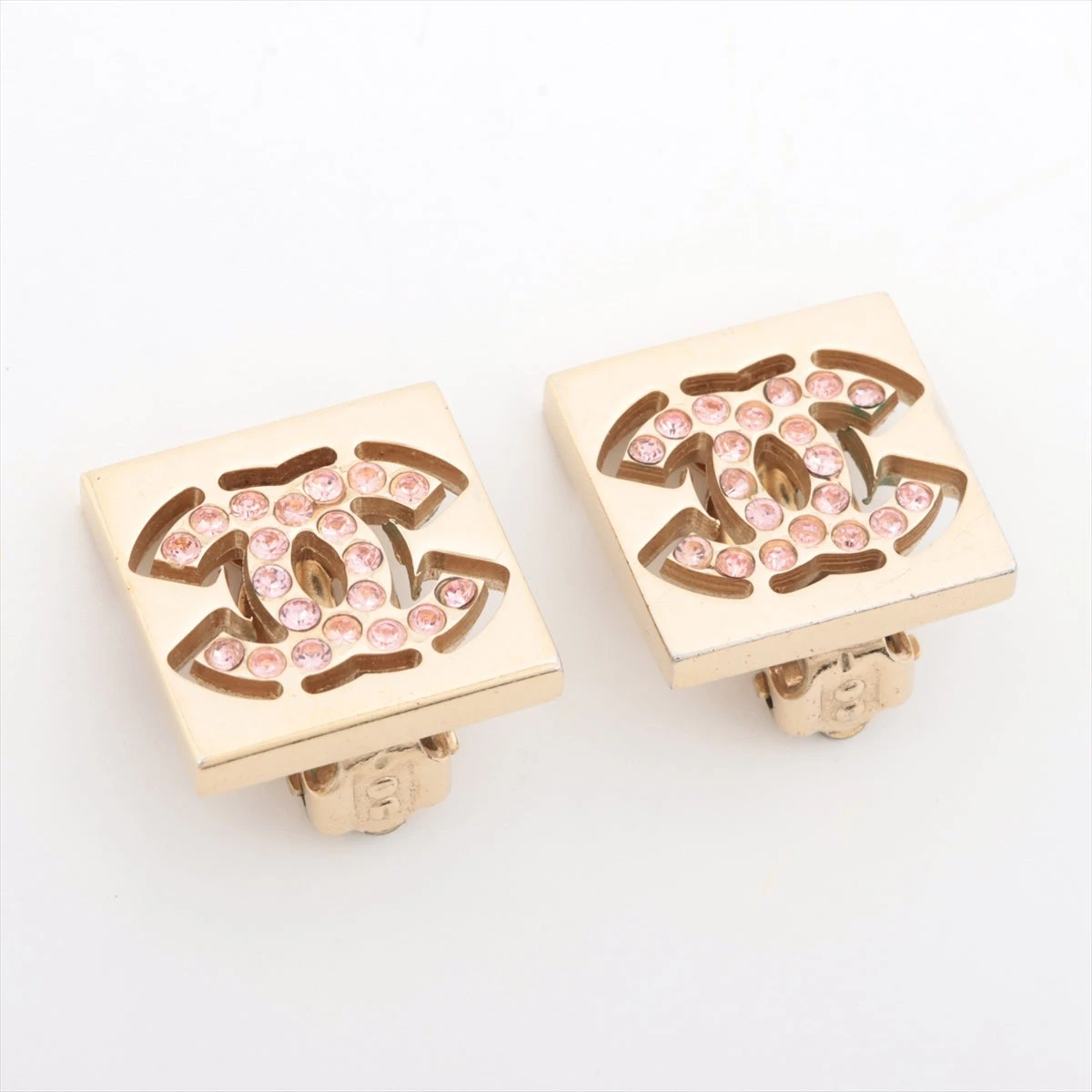 シャネル ココマーク イヤリング(両耳用) GP×ラインストーン