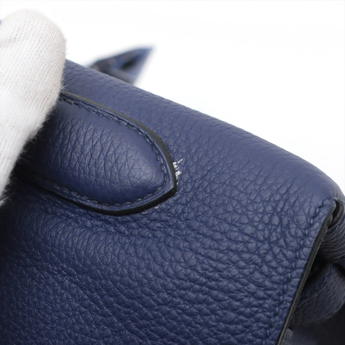 エルメス ケリー40 トゴ ブルーアンクル シルバー金具 D:2019年
