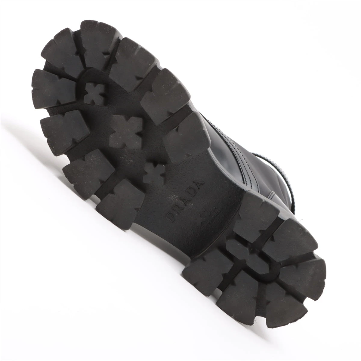 プラダ Re Nylon リ ナイロン レザー ショートブーツ 37 1/2