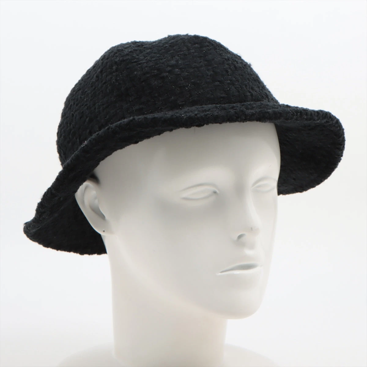 【美品希少】CHANEL 22AWバケットハット ブラック/ホワイト バケット ハット - ミックス ファイバー、ブラック & ホワイト