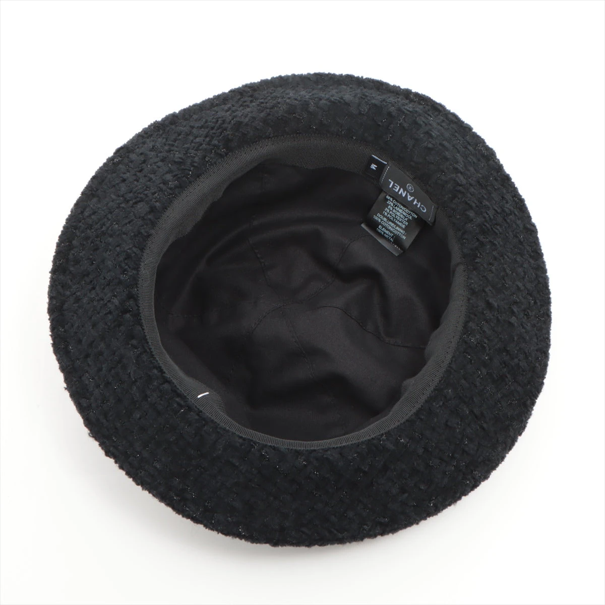【美品希少】CHANEL 22AWバケットハット ブラック/ホワイト お歳暮 人気 オシャレ 美品希少】CHANEL ブラック/ホワイトΩ