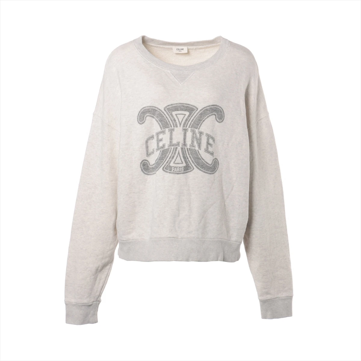 セリーヌ トリオンフ 22AW コットン スウェット L メンズ グレー