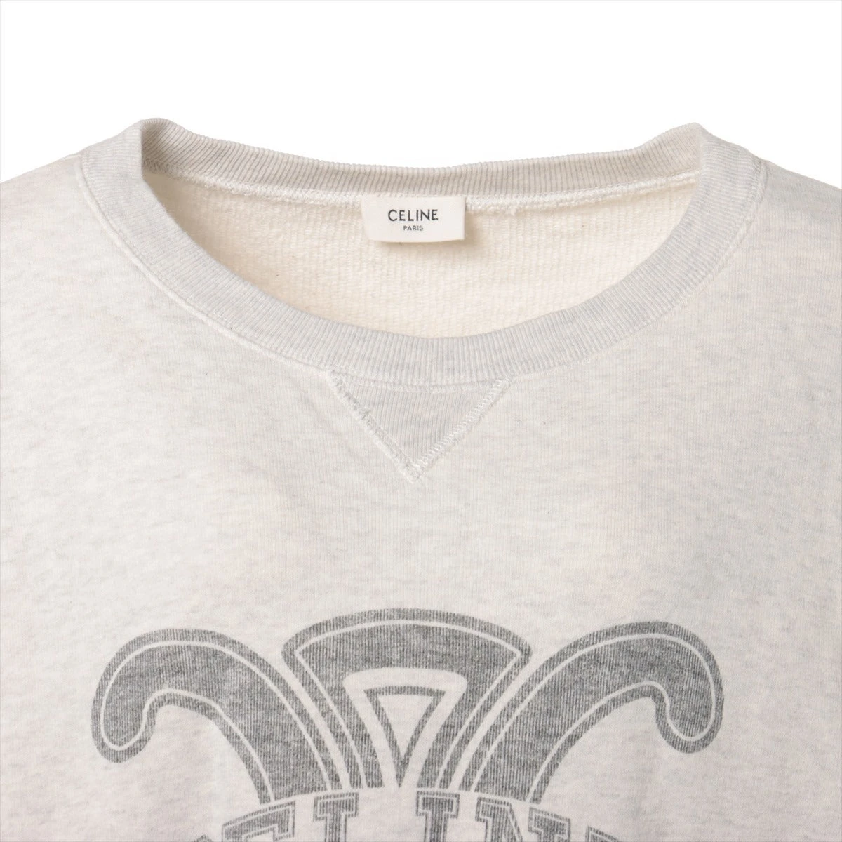 セリーヌ トリオンフ 22AW コットン スウェット L メンズ グレー