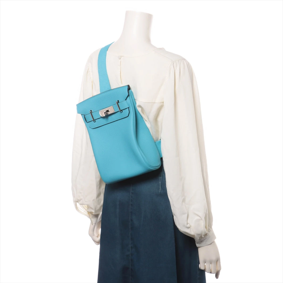 ❤お得なお品❤グッドニュースPM ブルージーン シルバー金具 エルメス □L刻印 エルメスケリー50 ブルージーン シルバー金具 □H刻印(2004年頃