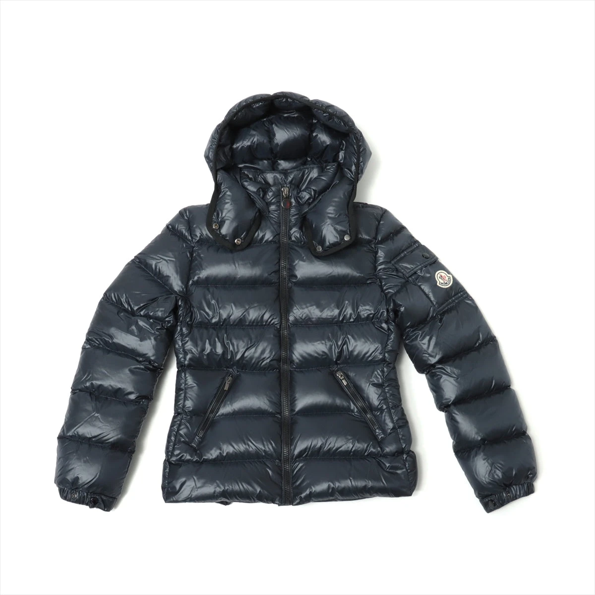 MONCLER 12anni 152cm ネイビー フード付きジャケット Moncler ネイビー フード付きジャケット