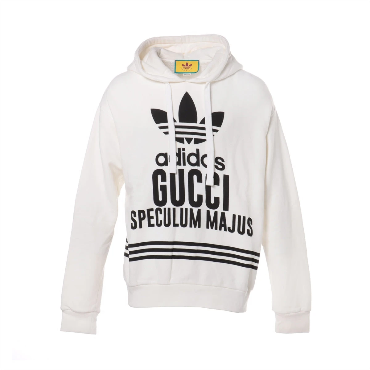 グッチ × adidas アディダス パーカー 717427 白系 メンズS中古 グッチ×アディダス コットン パーカー S メンズ ホワイト 717427