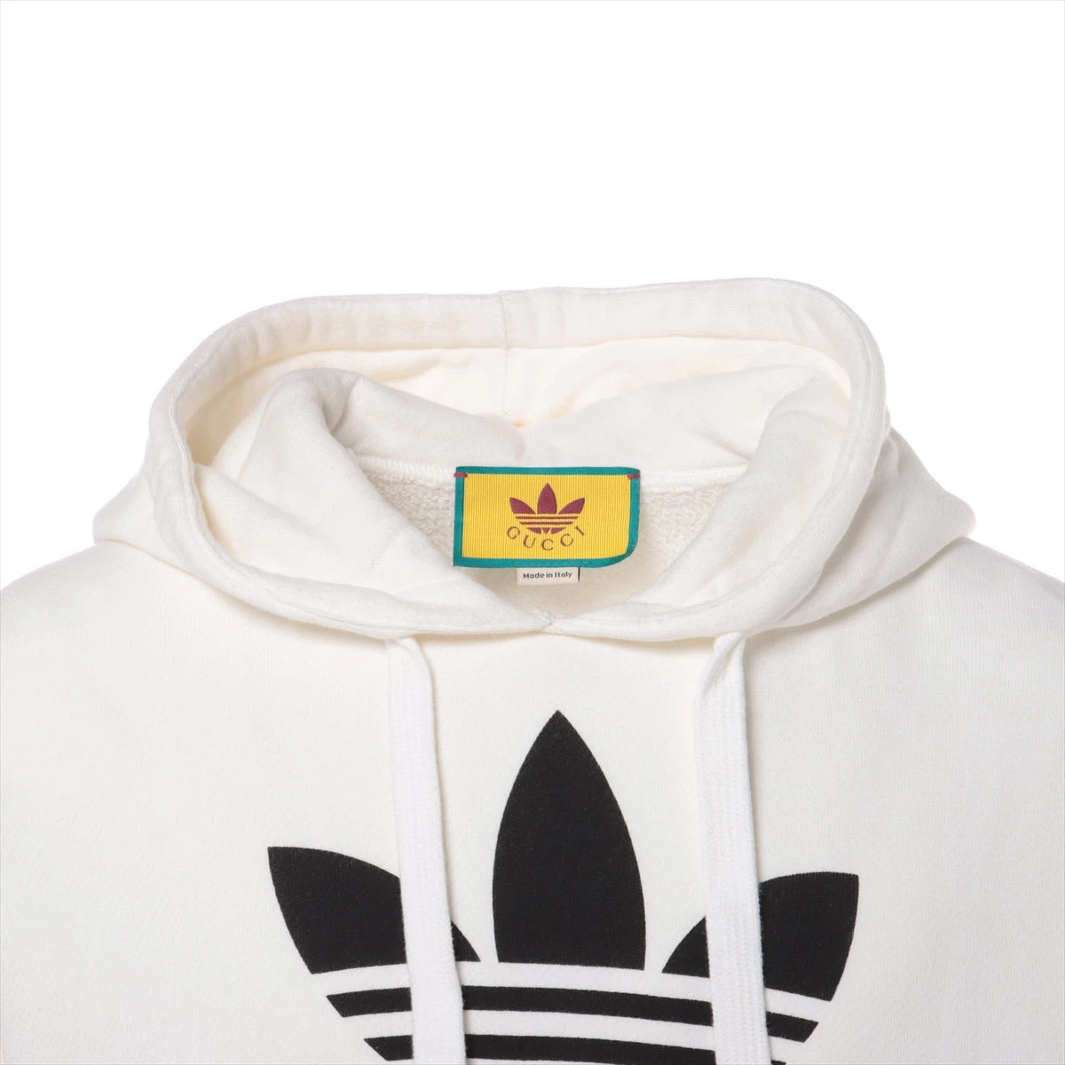 【店頭即完モデル】GUCCI adidas コラボ　パーカー 717427 グッチ×アディダス コットン パーカー S メンズ ホワイト 717427