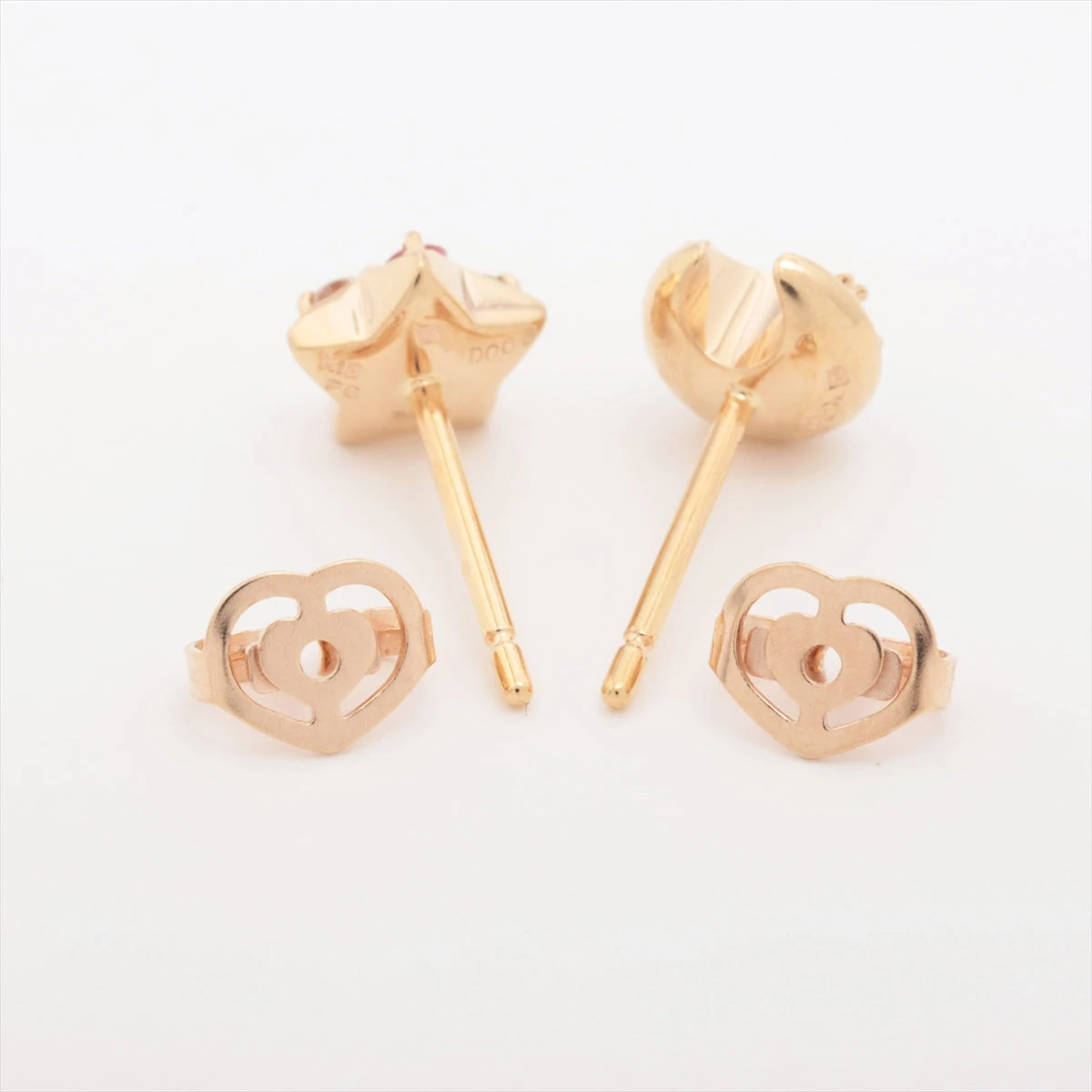 ポンテヴェキオ マルチカラー ダイヤ ピアス K18PG 1.7g S0.12 0.07 D0