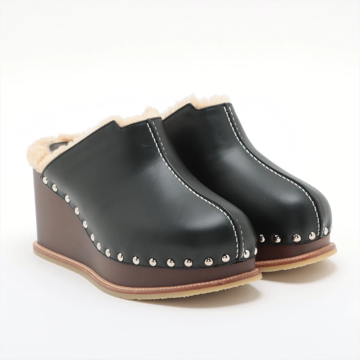 HERMÈS エルメス✨レザー スタッズサボサンダル 40 HERMÈS エルメス✨レザー スタッズサボサンダル 40