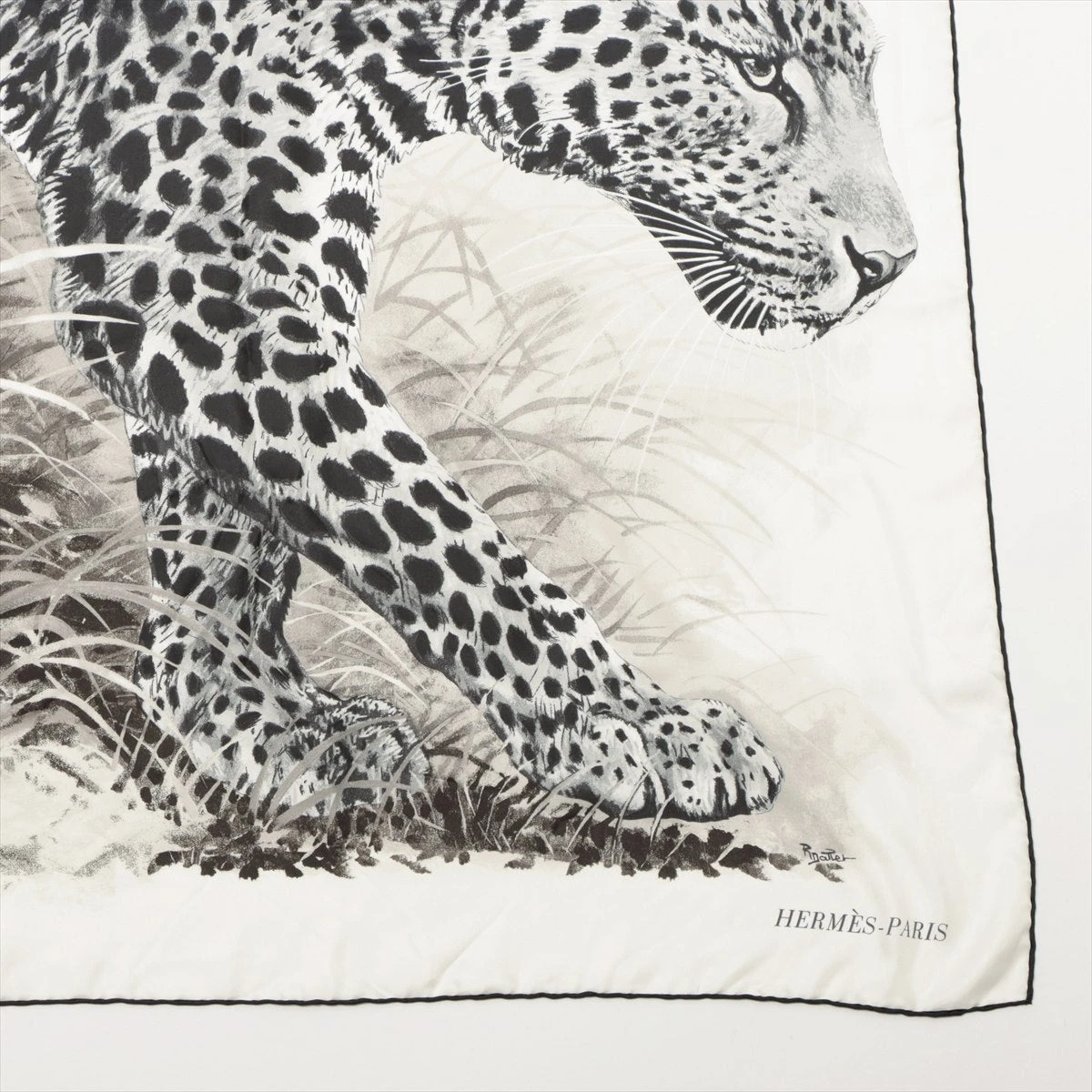 【美品】エルメス スカーフ カレ40 プチカレ ジャングルラブ グレー系 Q24 HERMES エルメス カレ40 プチカレ スカーフ ジャングルラブ 豹
