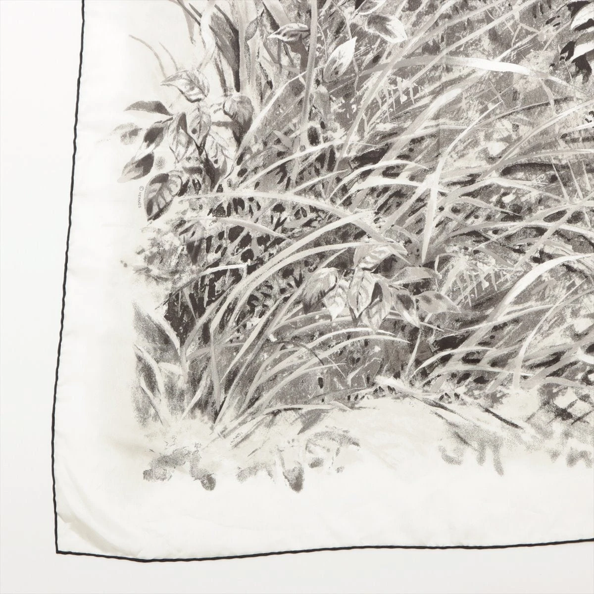 エルメス スカーフ プチカレ sulfures 硫化物 馬 シルク グレー