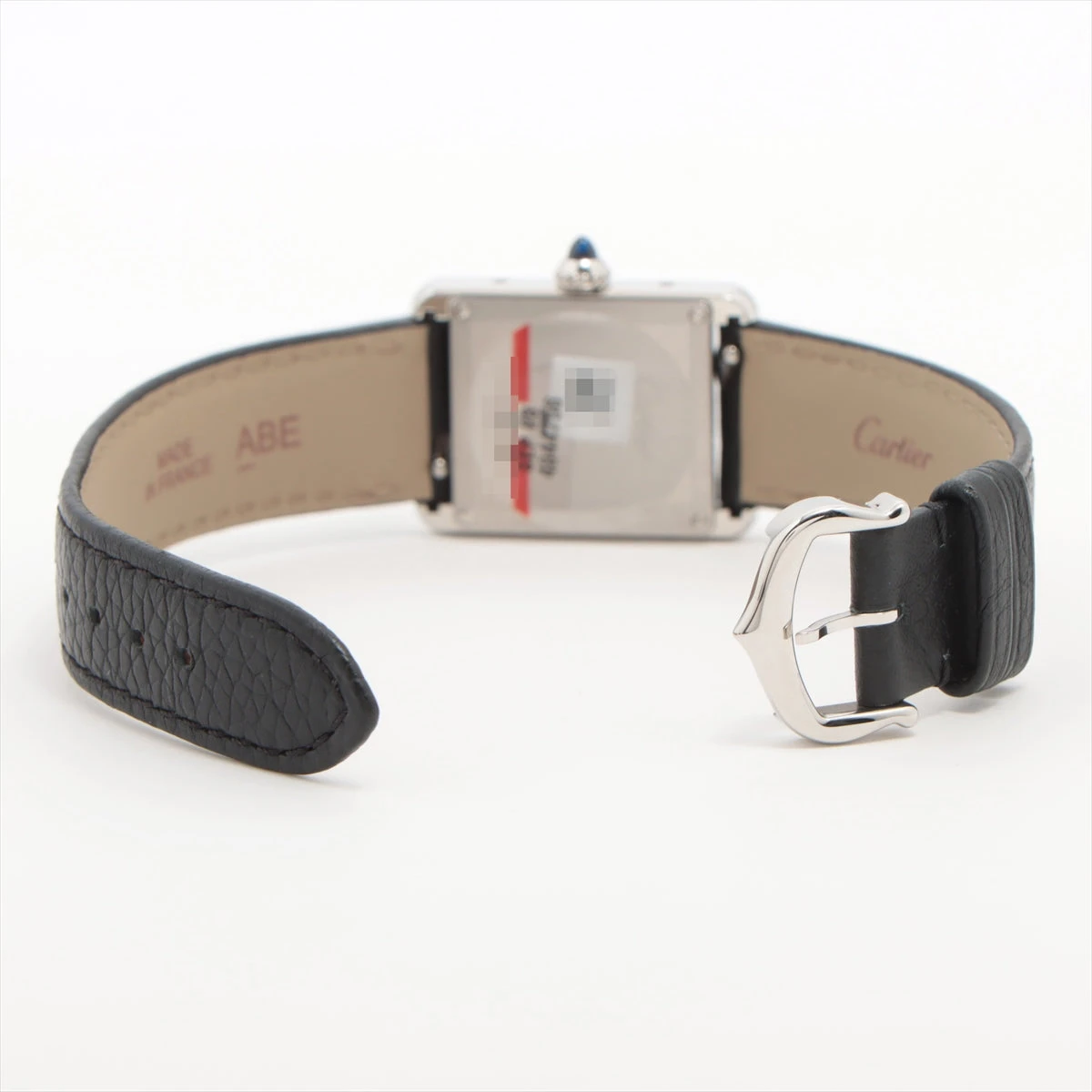 カルティエ タンク マストSM WSTA0042 SS✕革Qzシルバー文字盤